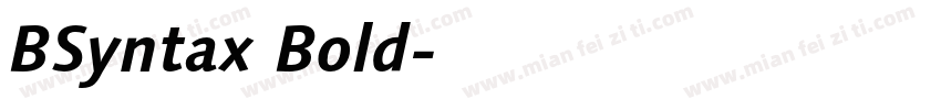 BSyntax Bold字体转换